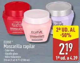ALDI Elvive mascarilla capilar oferta