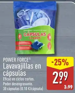 ALDI Power Force lavavajillas en cápsulas oferta