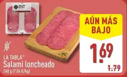ALDI La Tabla Salami loncheado oferta