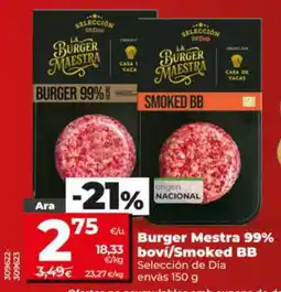 Dia Burger Mestra 99% bovi/Smoked BB oferta