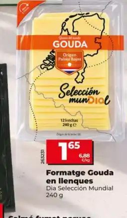Dia Gouda formatge en llenques oferta