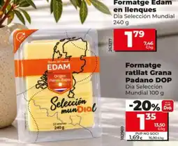Dia Edam formatge en llenques oferta