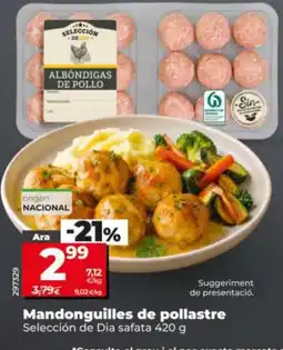 Dia Selección de Día safata mandonguilles de pollastre oferta