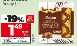 Dia grainDia barritas cereales con chocolate con leche oferta