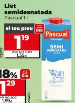 Dia Pascual llet semidesnatada oferta