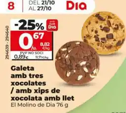 Dia El Molino de Dia galeta amb tres xocolates / amb xips de xocolata amb llet oferta