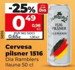 Dia Dia Ramblers cervesa pilsner 1516 oferta