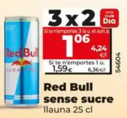 Dia Red Bull sense sucre oferta