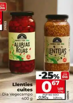 Dia Dia Vegecampo llenties cuites oferta