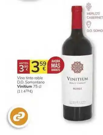 Consum Vino Tinto D.o. Somontano Vinitium oferta