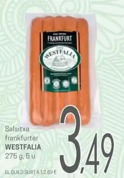 Valvi Supermercats westfalia salsitxa frankfurter oferta