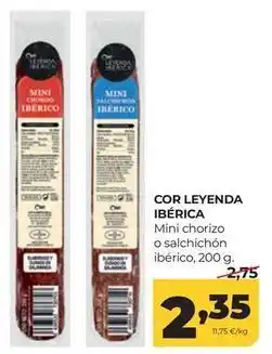 Leyenda ibérica - mini chorizo o salchichon iberico