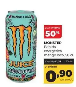 Alimerka Mango - bebida energética mango loco oferta