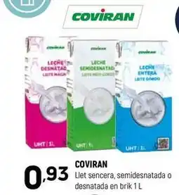 Coviran Coviran - llet sencera, semidesnatada o desnatada en brik oferta