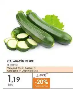 Supermercados Plaza Origen - calabacin verde oferta