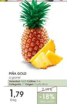 Supermercados Plaza Gold - piña oferta