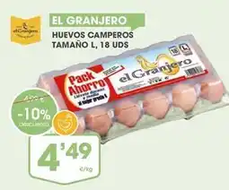 Supermercados Plaza El granjero - huevos camperos tamano oferta