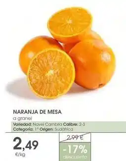 Supermercados Plaza Origen - naranja de mesa oferta
