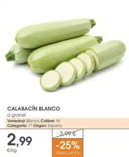 Supermercados Plaza Blanco - calabacín oferta