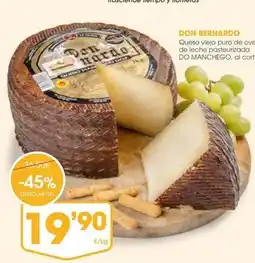 Supermercados Plaza Don bernardo - queso viejo puro de oveja de leche pastenzada oferta