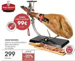 Supermercados Plaza Juan manuel - jamon de bellota iberico 50% raza iberica oferta