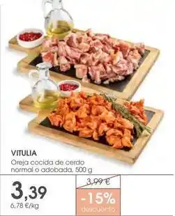 Supermercados Plaza Vitulia - oreja cocida de cerdo normal o adobada oferta