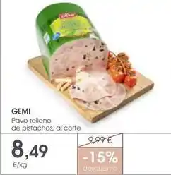 Supermercados Plaza Gemi - pavo relleno de pistachos oferta