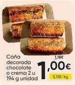 FROIZ Caña decorada chocolate o crema 2u oferta