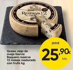 FROIZ Garcia - queso viejo de oveja baquero reserva 12 meses madurado con trufa oferta
