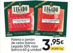 FROIZ Legado - paleta o jamon de cebo iberico 50% raza iberica oferta
