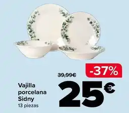 Carrefour Vajilla porcelana sidny oferta