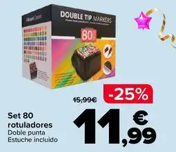 Carrefour Set 80 rotuladores oferta