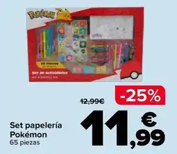 Carrefour Pokemon - set papeleria oferta