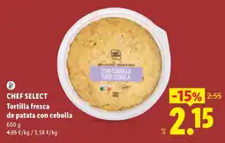 Lidl Chef Select tortilla fresca de patata con cebolla oferta