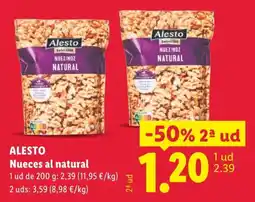 Lidl Alesto Nueces al natural oferta