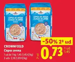 Lidl Crownfield copos avena oferta