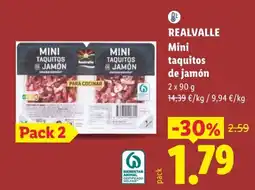 Lidl Realvalle mini taquitos de jamón oferta
