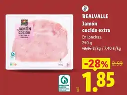 Lidl Realvalle jamón cocido extra oferta