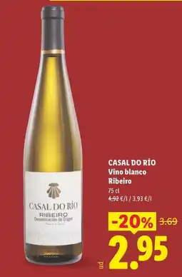 Lidl Casal do Río Vino blanco Ribeiro oferta