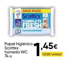 FROIZ Scottex papel higiénico húmedo WC oferta