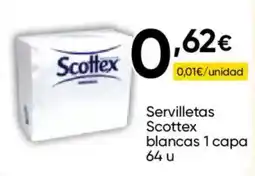 FROIZ Scottex servilletas blancas 1 capa oferta