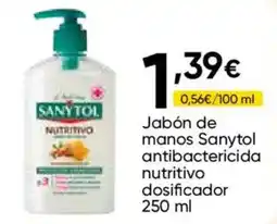 FROIZ Sanytol jabón de manos antibactericida nutritivo oferta