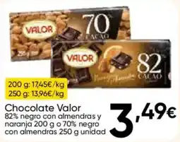FROIZ Valor chocolate negro con almendras y naranja oferta
