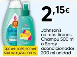 FROIZ Johnson's no más tirones Champú o Spray acondicionador oferta