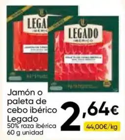 FROIZ Legado jamón o paleta de cebo ibérico oferta