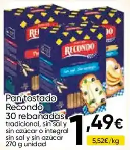 FROIZ Recondo pan tostado oferta