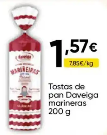 Daveiga tostas de pan marineras
