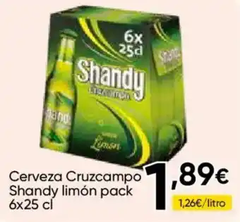 Cerveza Cruzcampo Shandy limón