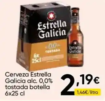 Estrella Galicia cerveza 0,0% tostada