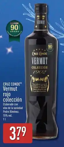 ALDI Cruz Conde vermut rojo colección oferta